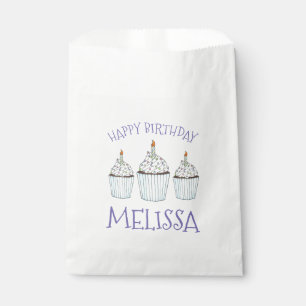 Sachets En Papier Joyeux Cupcake d'anniversaire saupoudrer la bougie