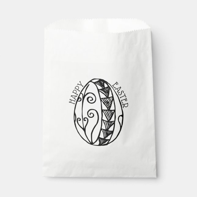 Sachets En Papier Joyeux Easter Hand Drag Oeuf de Pâques Coloration  (Devant)