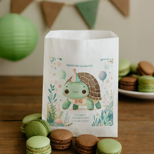 Sachets En Papier Joyeux Enfants Cute Tortoise fête d'anniversaire