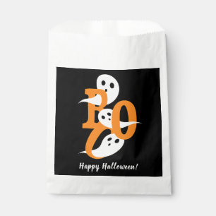 Sachets En Papier Joyeux Halloween Boo Ghosts Black