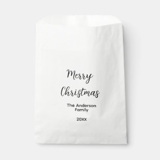 Sachets En Papier Joyeux Noël ajouter nom de famille année texte per