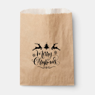 Sachets En Papier JOYEUX NOËL Arbre Renne Faveur de vacances Traité