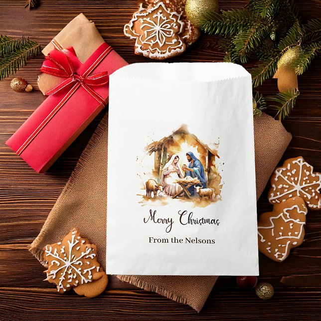 Sachets En Papier Joyeux Noël Nativité Biscuit et (Créateur téléchargé)