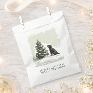 Sachets En Papier Joyeux Noël Rottweiler Chien Arbre de Noël