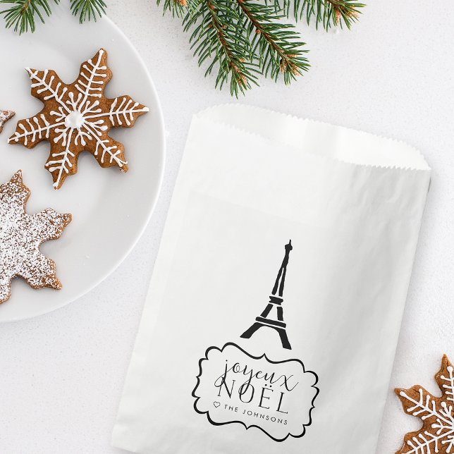 Sachets En Papier Joyeux Noel | Vacances Tour Eiffel (Créateur téléchargé)