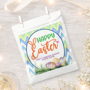 Sachets En Papier Joyeux Pâques, chasse aux oeufs et chance aux pots