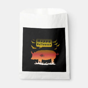 Sachets En Papier Joyeux porc d'Halloween