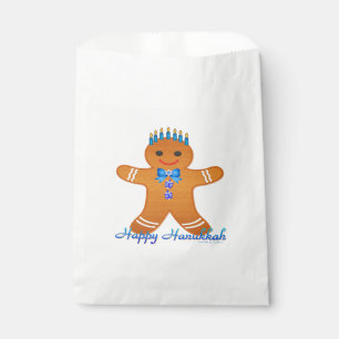 Sachets En Papier Judaïque Hanoukka Gingerbread Homme Menorah