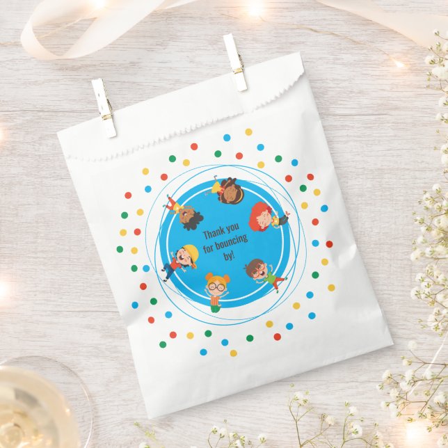 Sachets En Papier Jump Bounce Jouer à Trampoline Park Anniversaire (Coupé)