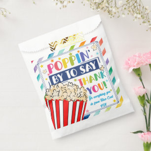 Sachets En Papier juste en passant pour dire merci popcorn bénévole