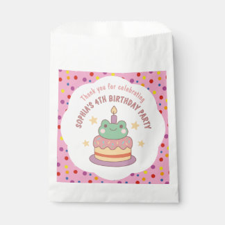 Sachets En Papier Kawaii Frog gâteau d'anniversaire personnalisé