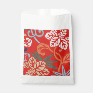 Sachets En Papier Kimono japonais hawaïen rouge : Vintage floral