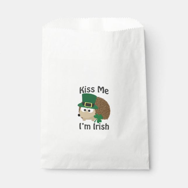 Sachets En Papier Kiss Me Im Jour de la Saint Patrick Irlandais Hedg (Devant)
