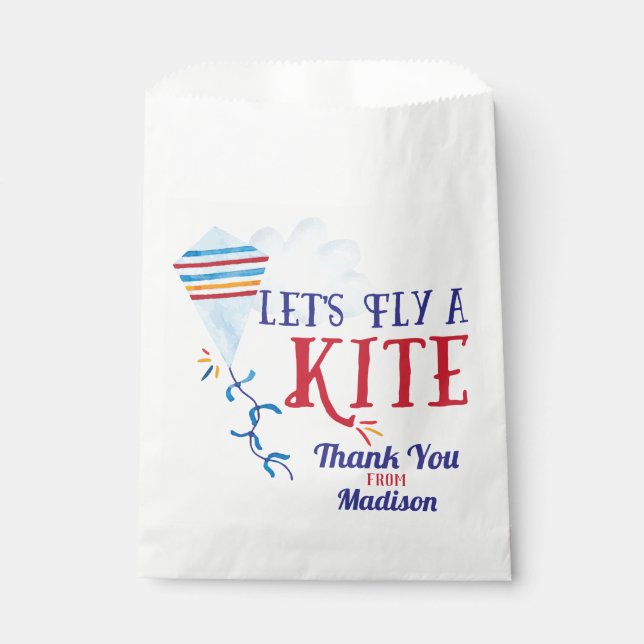 Sachets En Papier Kite Anniversaire Favoriser Sac (Devant)