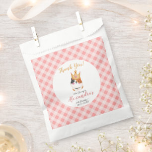 Sachets En Papier Kitten Meow Couronne rose Fille Kitty Chat Anniver