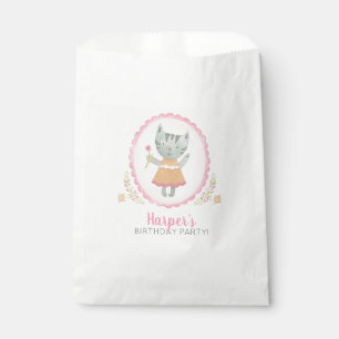 Sachets En Papier Kitty Chat mignonne Rose fille fête d'anniversaire