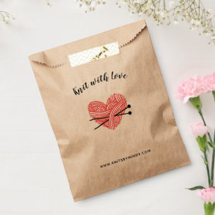 Sachets En Papier Knit with Love Yarn Heart Crafts