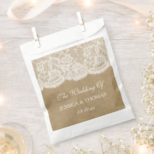 Sachets En Papier La collection de Mariages Kraft & Lace