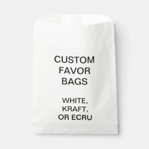 Sachets En Papier La faveur blanche personnalisée par coutume met e
