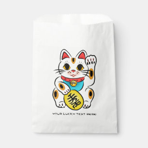 Sachets En Papier La faveur chanceuse de Maneki Neko de chat met en