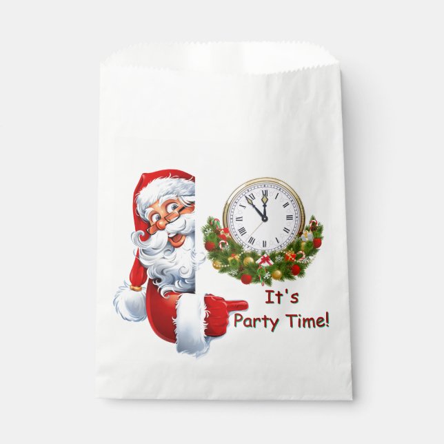 Sachets En Papier La fête du Père Noël (Devant)