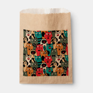 Sachets En Papier La foule de chats