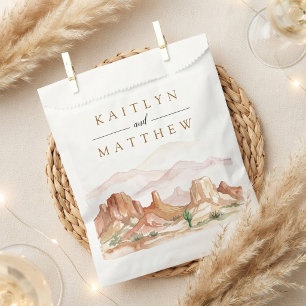 Sachets En Papier La gamme de mariage du désert à l'aquarelle -