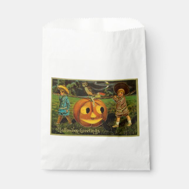 Sachets En Papier La Nuit de la récolte des citrouilles d'Halloween  (Devant)