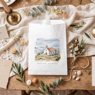 Sachets En Papier La petite chapelle au bord de la mer Mariage