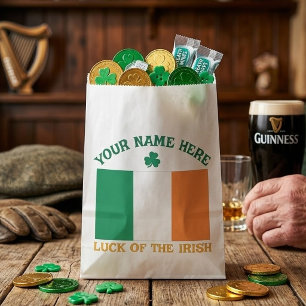 Sachets En Papier La Saint-Patrick Drapeau Irlande Nom Personnalisé