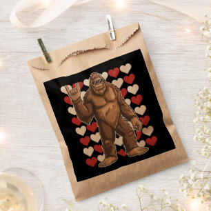 Sachets En Papier La Saint-Valentin Bigfoot Cœurs Drôles d'amour Sas