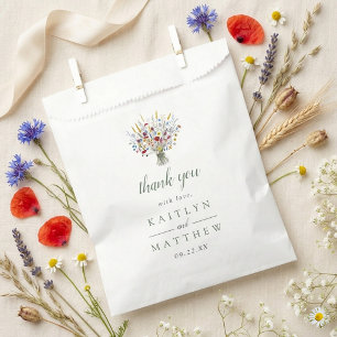 Sachets En Papier La Suite de Mariage de Prairie de Fleurs Sauvages