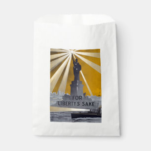 Sachets En Papier La torche de la statue de la Liberté et la marine 