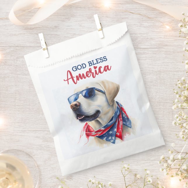 Sachets En Papier Labrador Patriotique (Coupé)