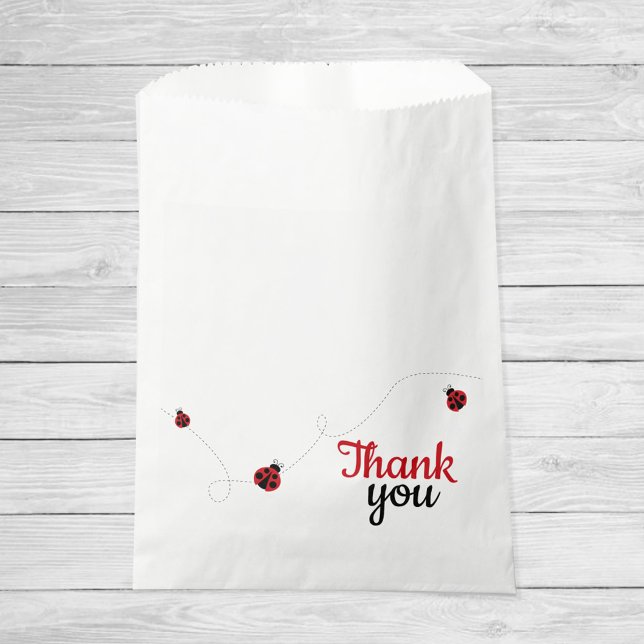 Sachets En Papier Ladybug Simplement Sweet Elegant Merci Favoriser l (Ladybug Thank You Favor Bags)