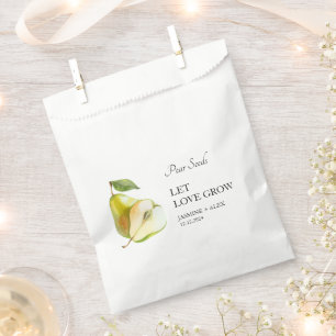 Sachets En Papier Laisser grandir l'amour Pear Seed Wedding Favor