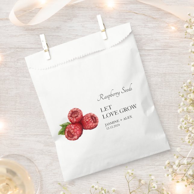 Sachets En Papier Laisser grandir l'amour | Sac Favour Mariage Framb (Coupé)