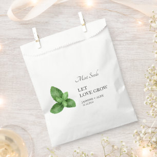 Sachets En Papier Laisser grandir l'amour   Sac Favour Mariage Mint 