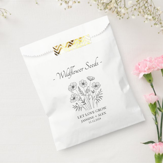 Sachets En Papier Laisser l'amour grandir l Fleur sauvage  semences  (Scellé)