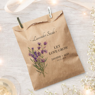 Sachets En Papier Laisser l'amour grandir Lavender semence Mariage p