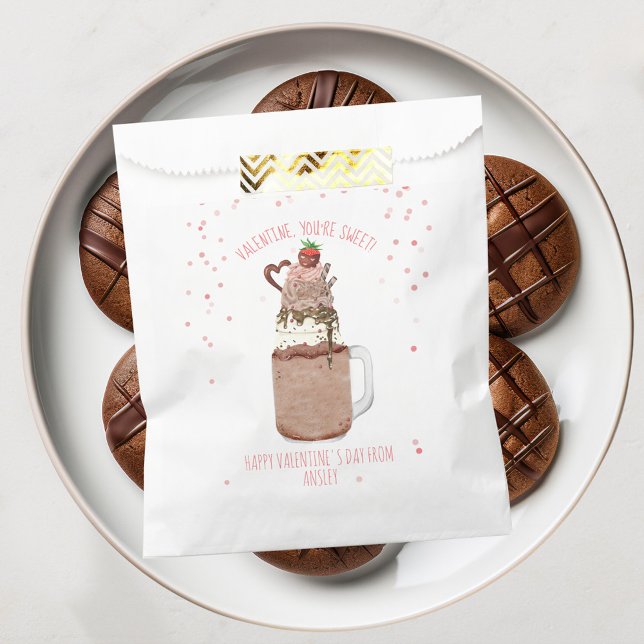 Sachets En Papier Lait de chocolat Saint Valentin (Créateur téléchargé)