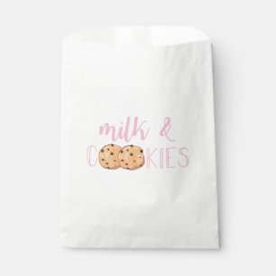 Sachets En Papier Lait et biscuits Fête d'anniversaire rose