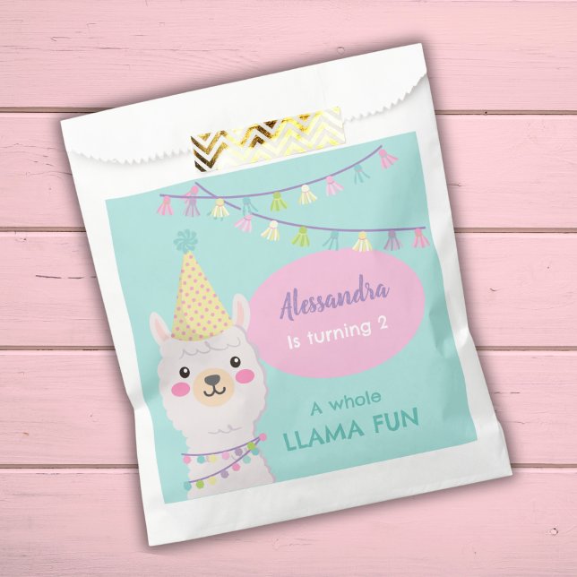SACHETS EN PAPIER LAMA COULEUR PASTEL CUTE ANNIVERSAIRE (Créateur téléchargé)