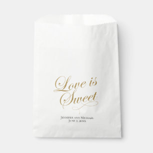 Sachets En Papier L'amour blanc et or est doux traitement Favoriser