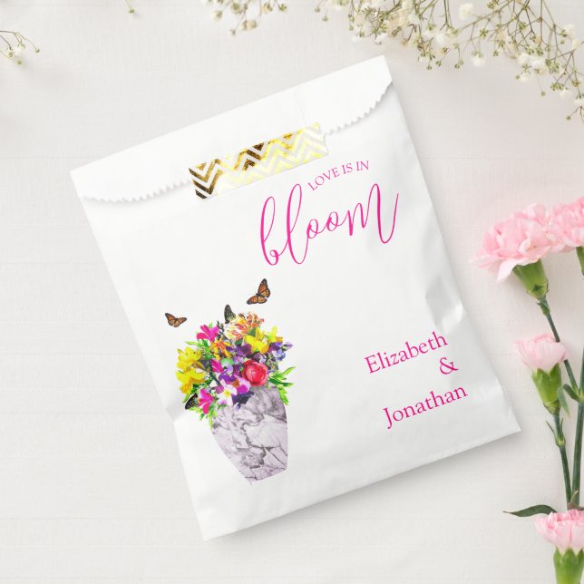 Sachets En Papier L'amour dans la floraison Mariage (Scellé)
