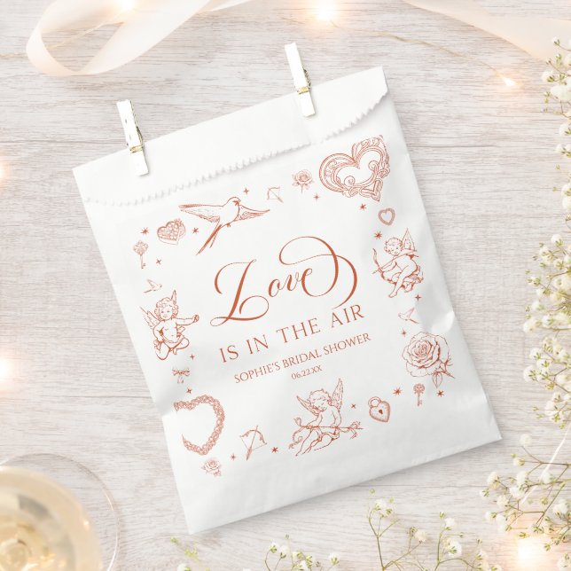 Sachets En Papier L'amour est dans l'air Saint-Valentin Bridal Showe (Coupé)