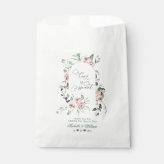 Sachets En Papier L'amour est doux Dusty Rose Eucalyptus Mariage