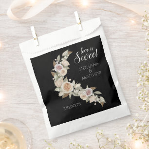 Sachets En Papier L'Amour Est Doux Dusty Rose Peach Rose Mariage noi