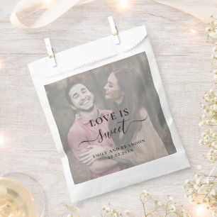 Sachets En Papier L'amour est doux Moderne Élégant Simple Mariage Ph