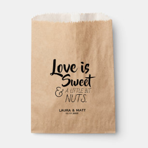 Sachets En Papier L'amour est doux Petit Bit Nuts Mariage